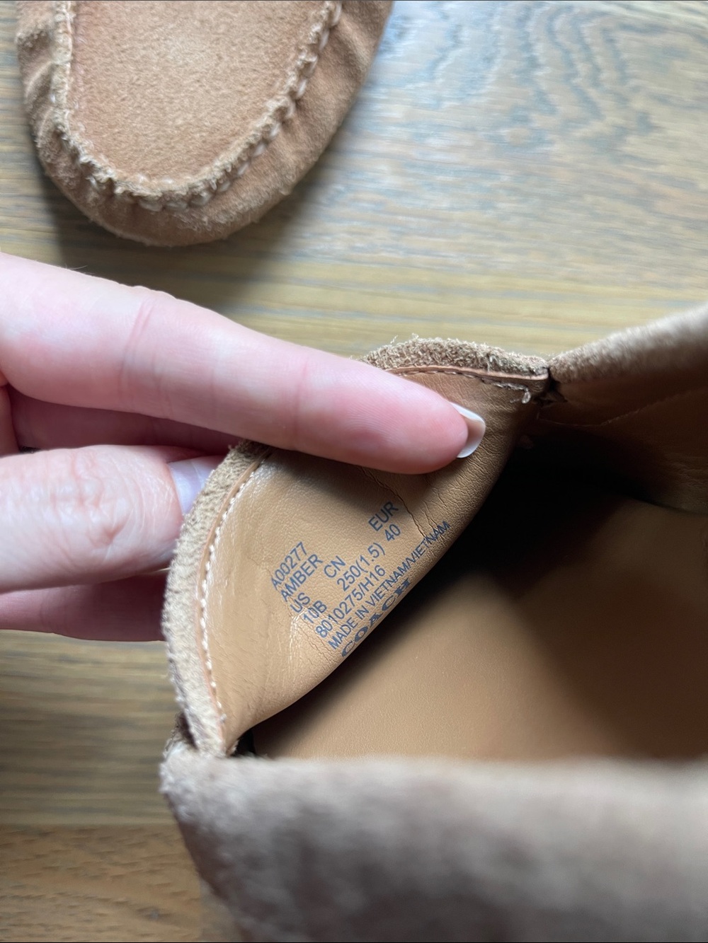 Coach Suede Moccasin Loafers in Light Brown - Picture 5 of 7